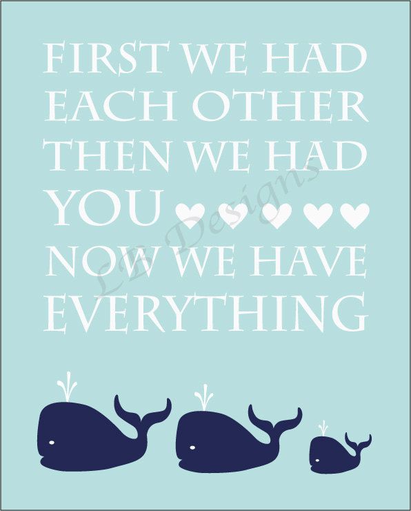 Navy Blue And Baby Whale Nursery Quote Print By Ljbrodock Via
