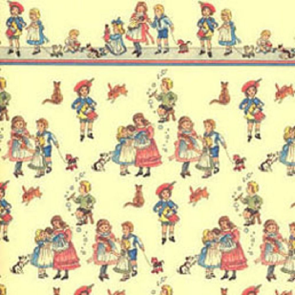 Dollhouse Wallpaper Victorian Creme Childrens Nursery