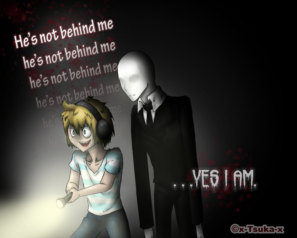 PewDiePie and Slender man by x Tsuka x on