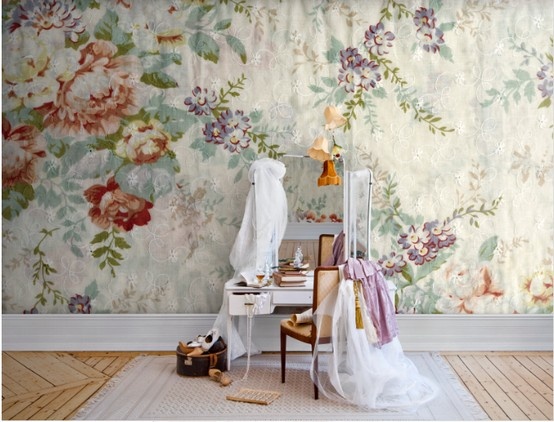 Mr Perswall Wallpaper Floral Bedroom
