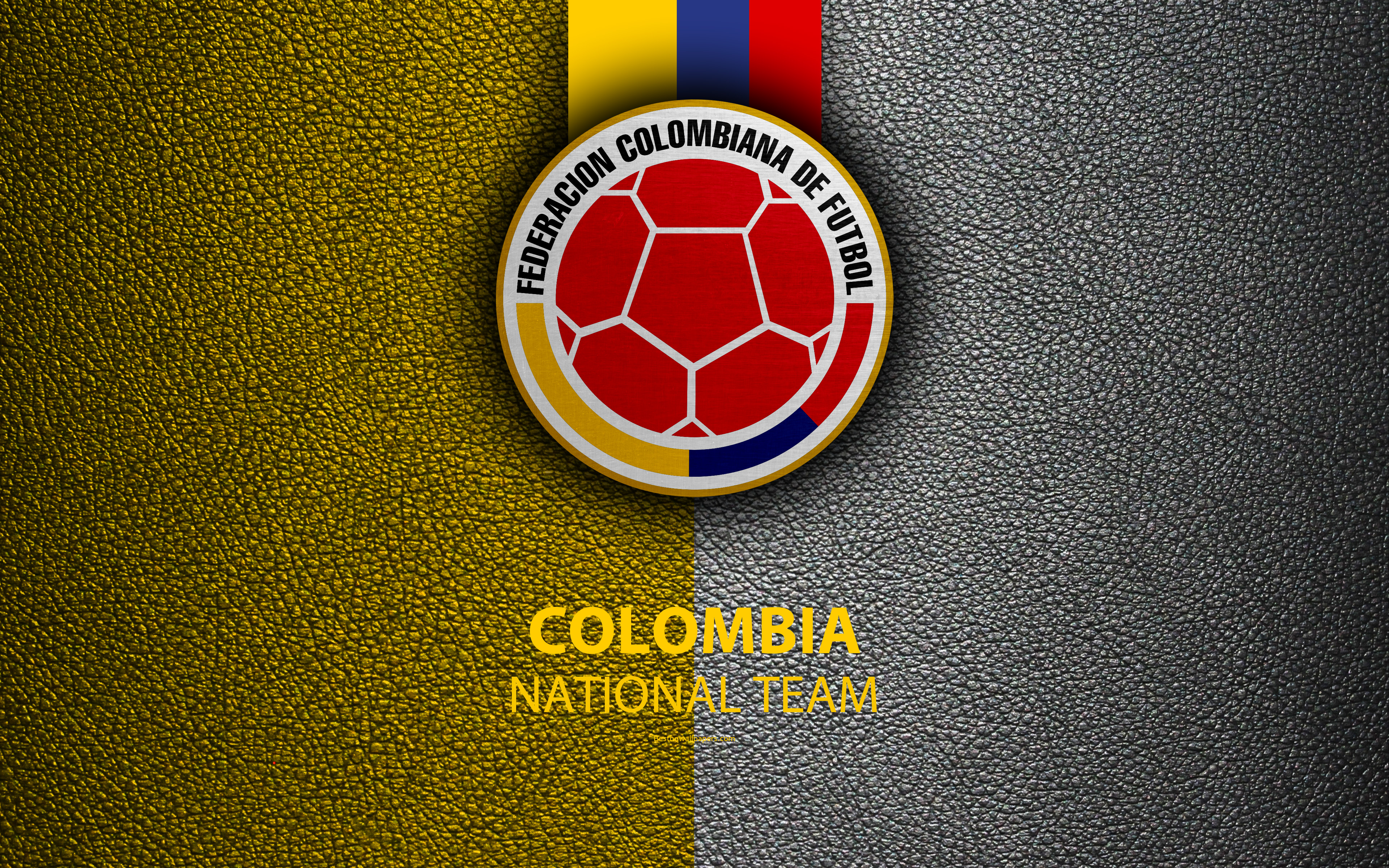 Wallpaper Colombia National Football Team 4k Leather