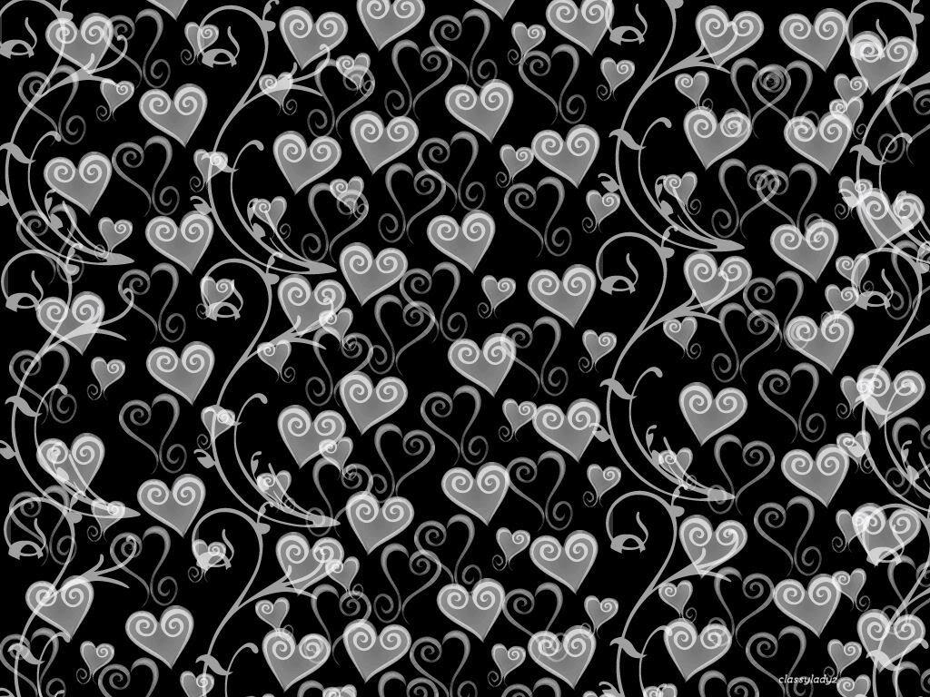 Black And White Heart Wallpaper