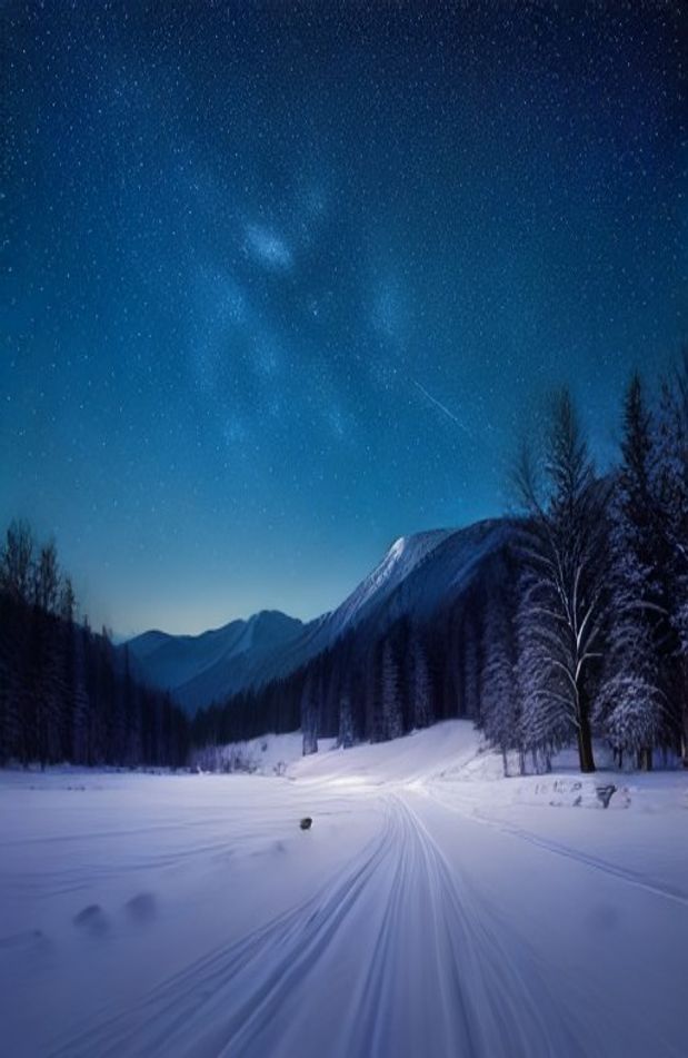Winter Night Sky Wallpaper