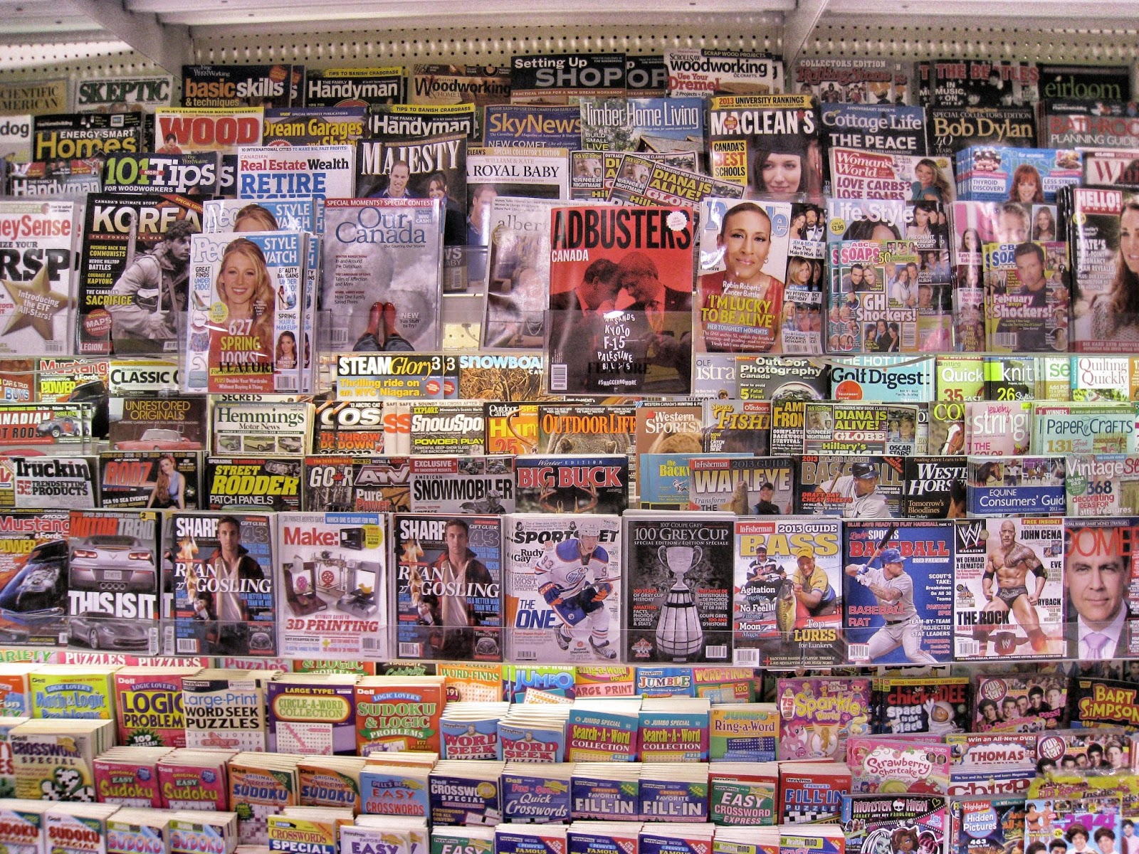 David Steinlicht Magazine Rack In A Canadian Grocery Store