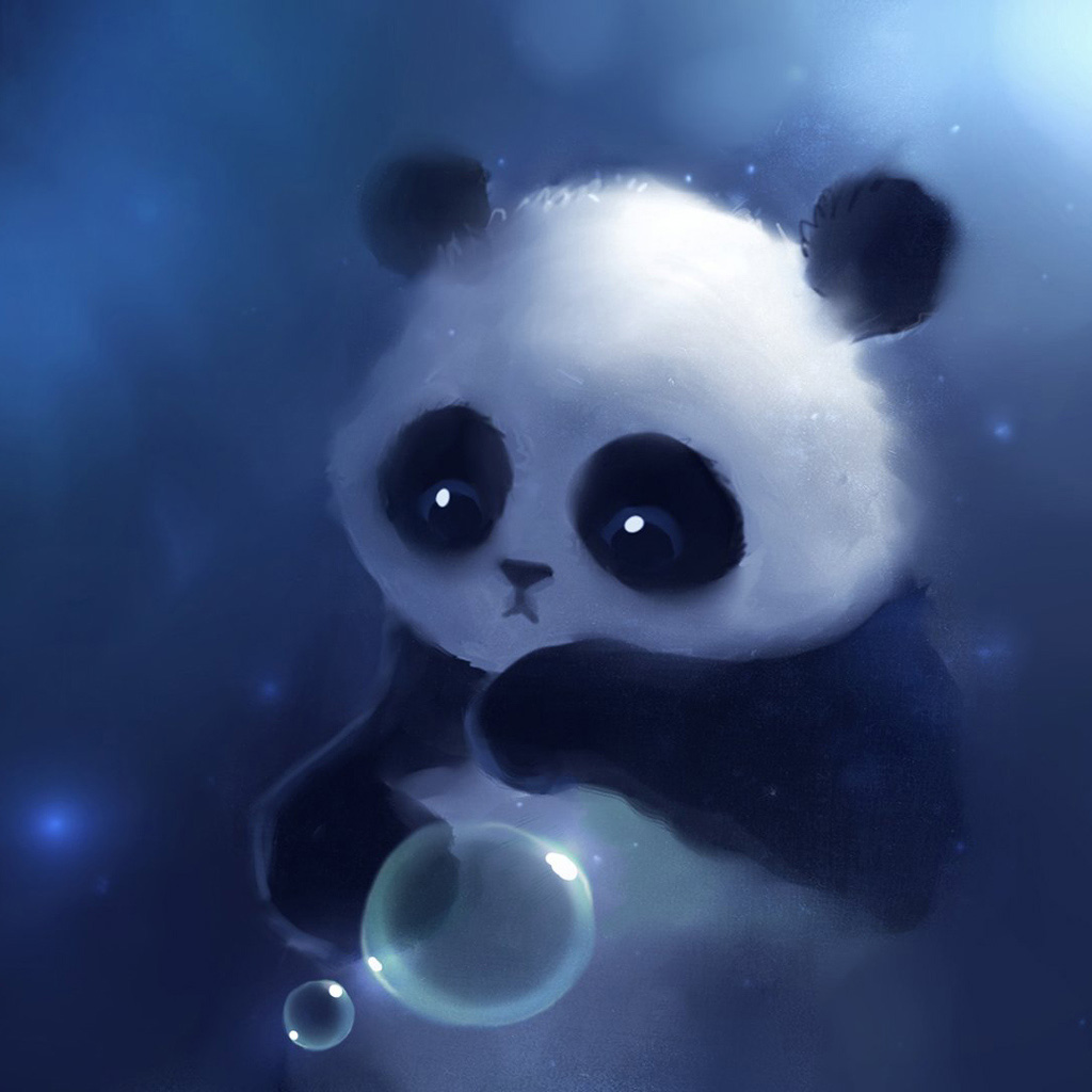Cute Panda iPad Wallpaper Background Jpg