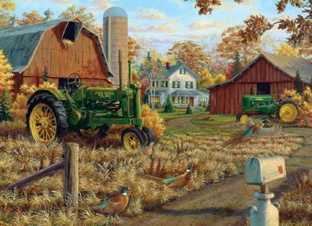 Rustic Farm In Autumn Wallpaper