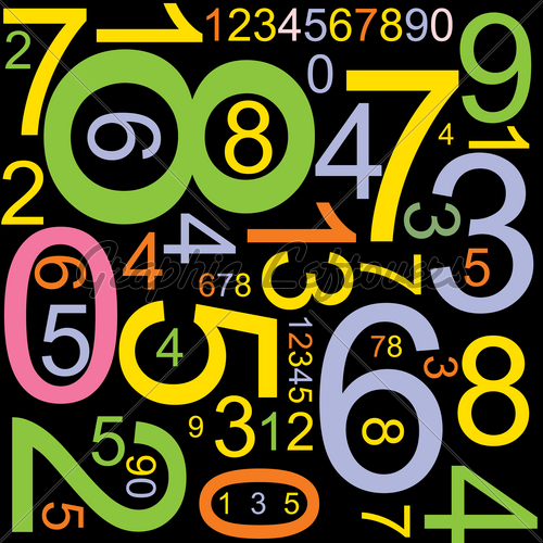 Abstract Background With Numbers Gl Stock Image