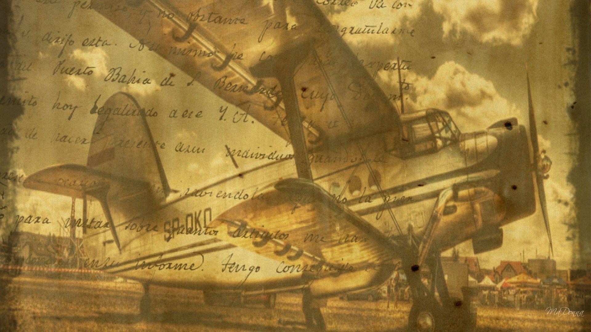 Vintage Airplane Wallpaper