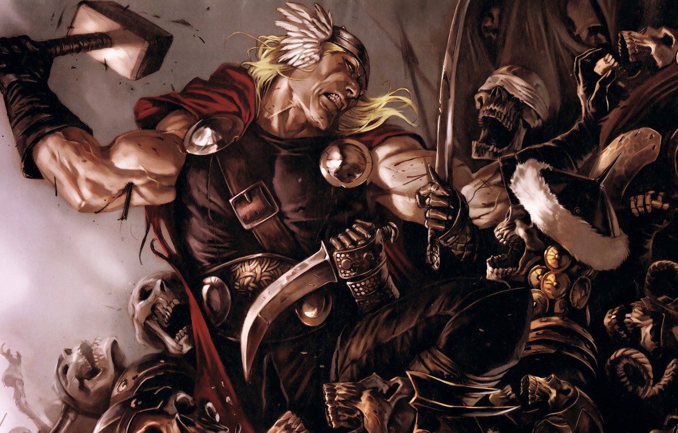 Wallpaper God Skeletons Thor Marvel Ics Avenger