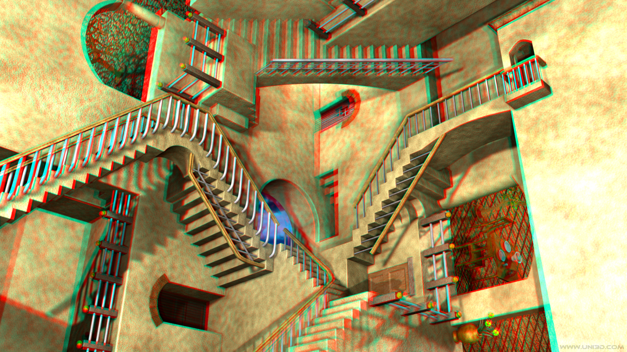 Escher Relativity Stereo 3d By Icpjuggalo1988