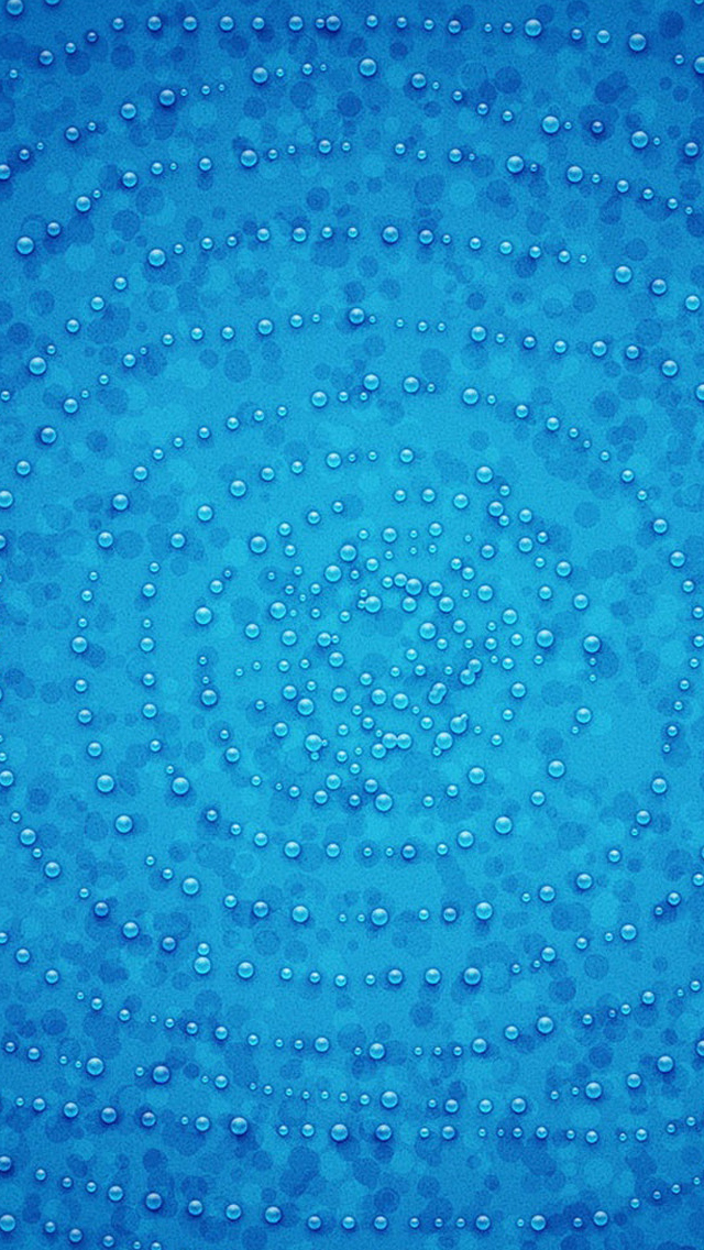 Blue Water Drops iPhone 5s Wallpaper