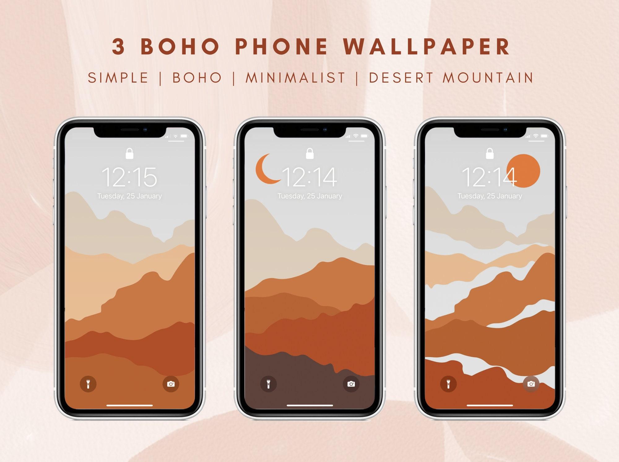 Free download 3 Abstract Boho Desert Mountain Phone Wallpaper iPhone