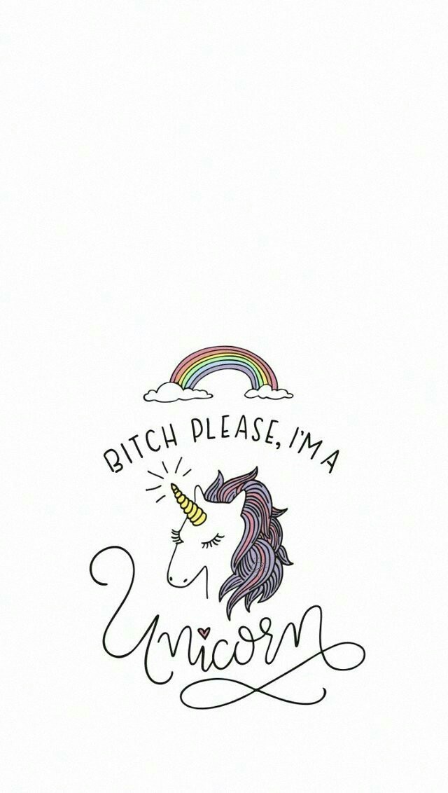 Unicorn Wallpaper And Bitch Image Short Quotes