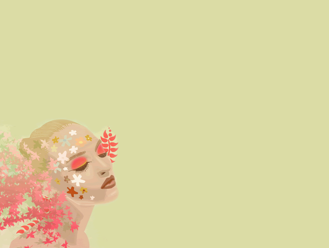 Glamour Lady Background Coral Floral Wallpaper For