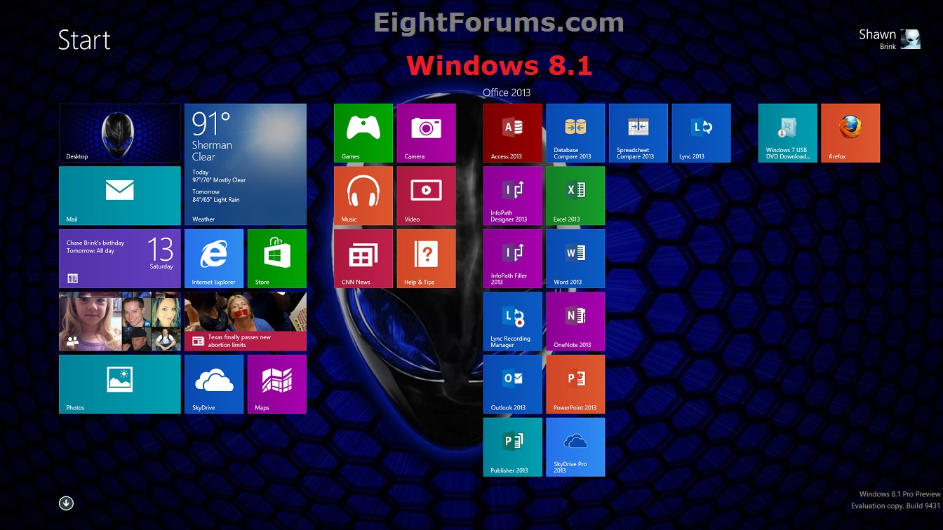  screen background image and color in settings charm in windows 8 1