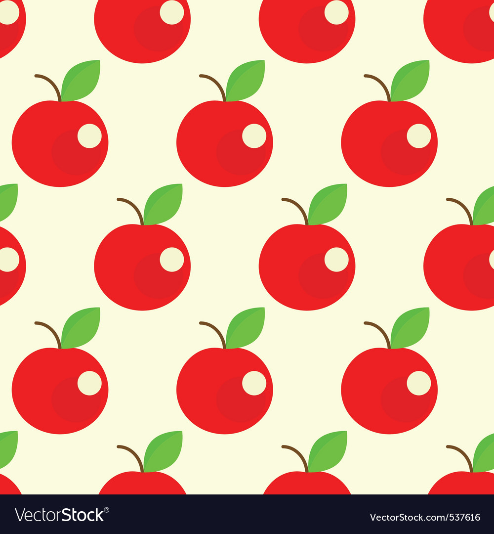 Seamless Apples Background Royalty Vector Image