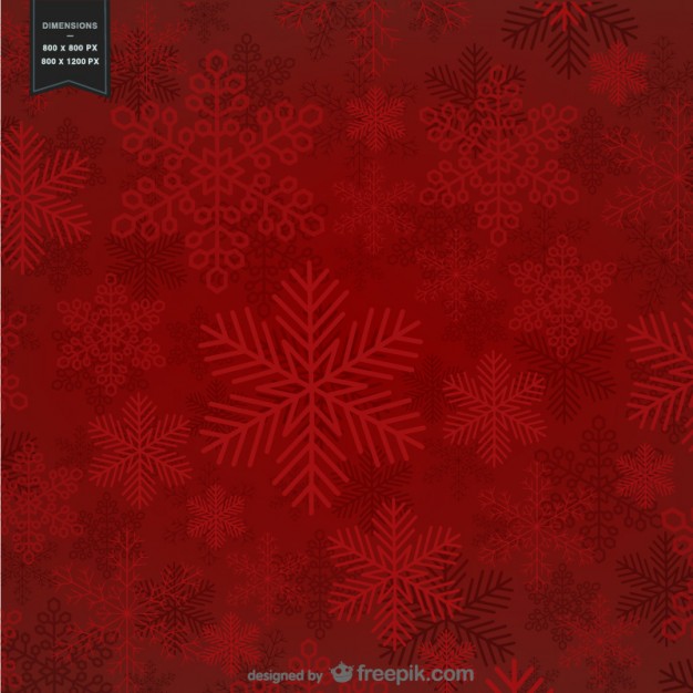 Red Background With Snowflakes For Christmas Vector