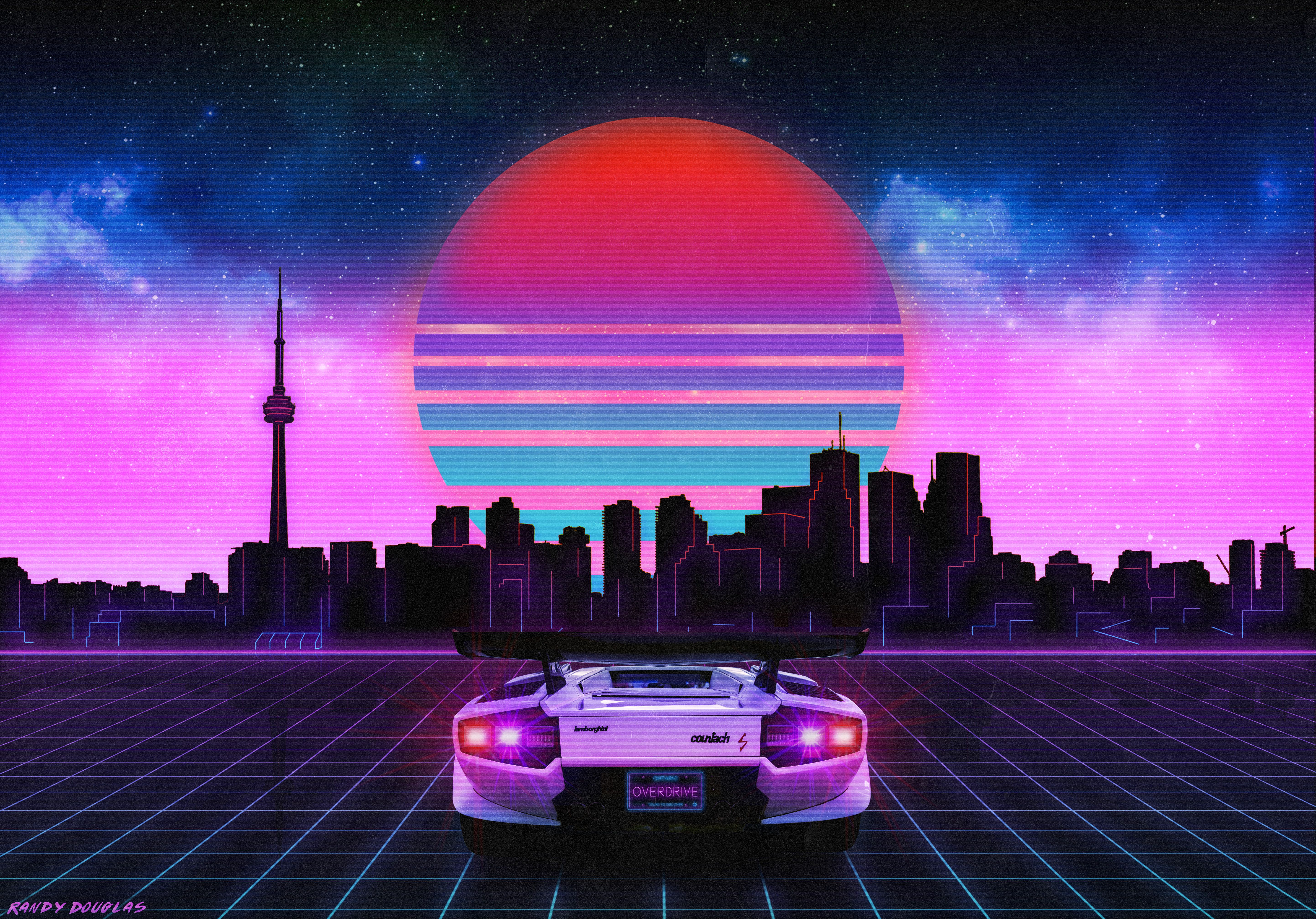 Wallpaper Miami Vibe Synthwave Tablet Miami Purple Background   Download Free Image