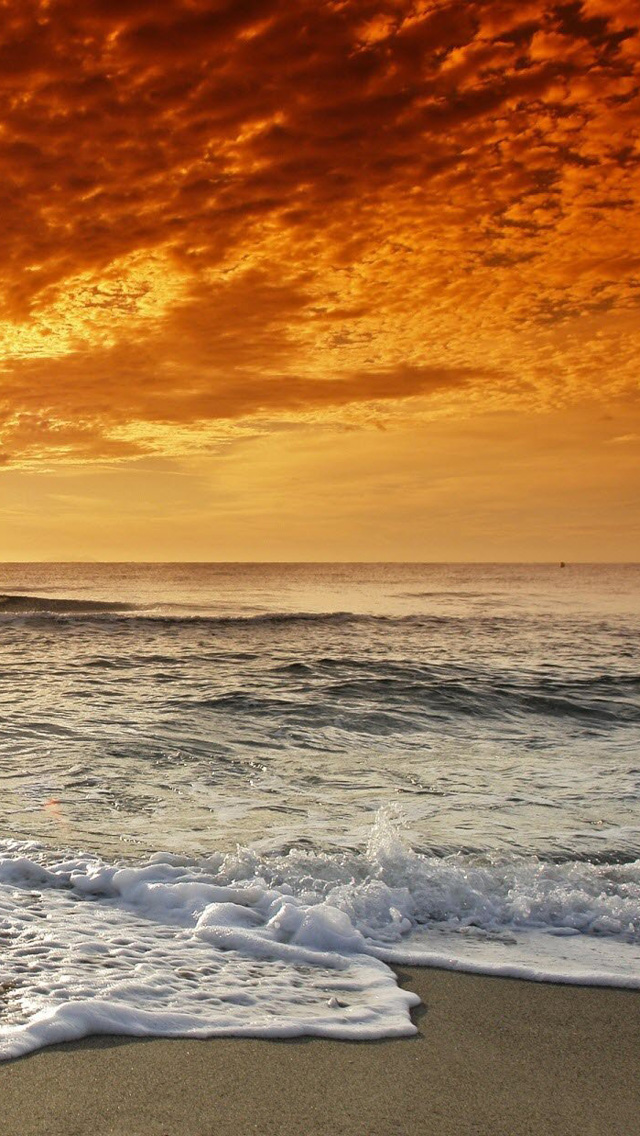 Ocean Beach Sunset HD iPhone Wallpaper Part Two
