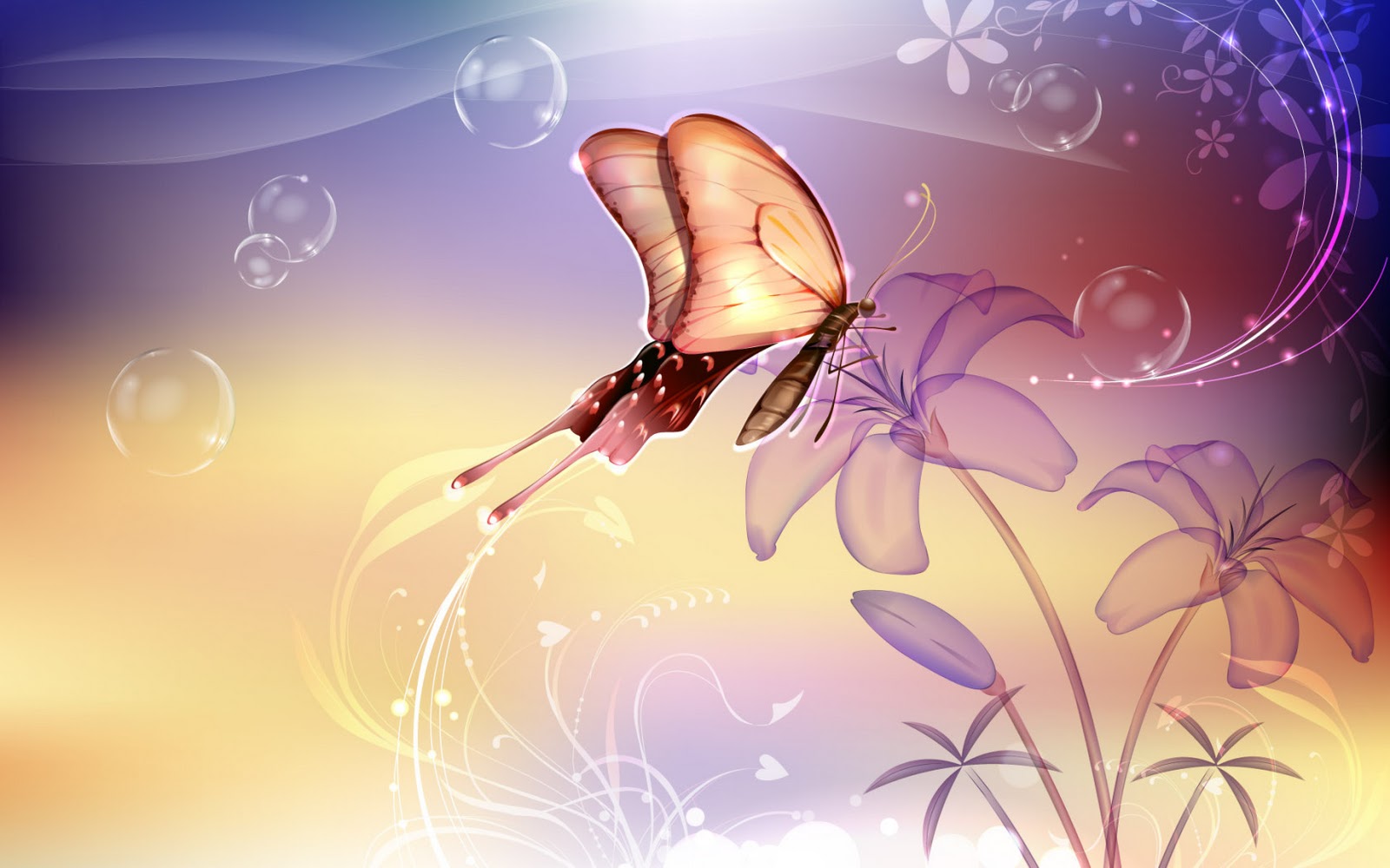 Wallpaper Image Screensavers Butterfly Fantasy