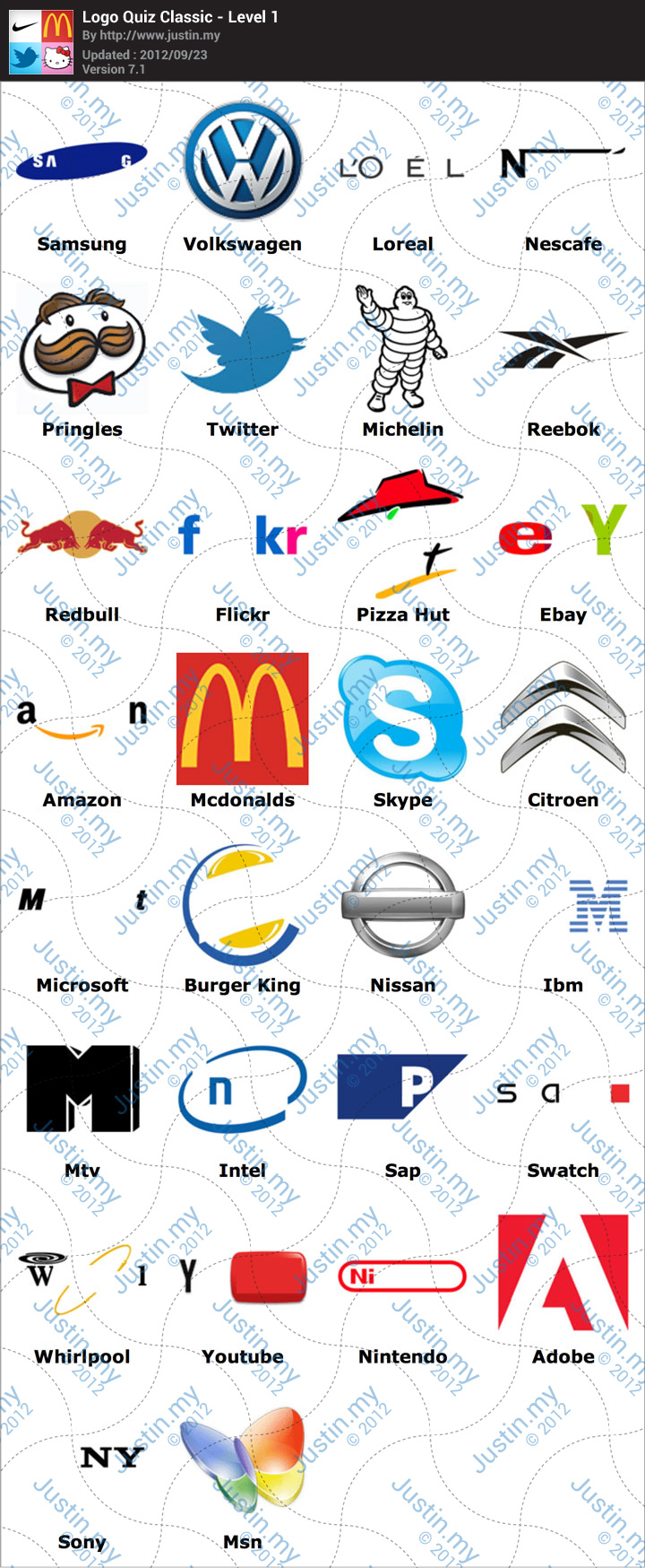 Popular Logos Quiz Level Id