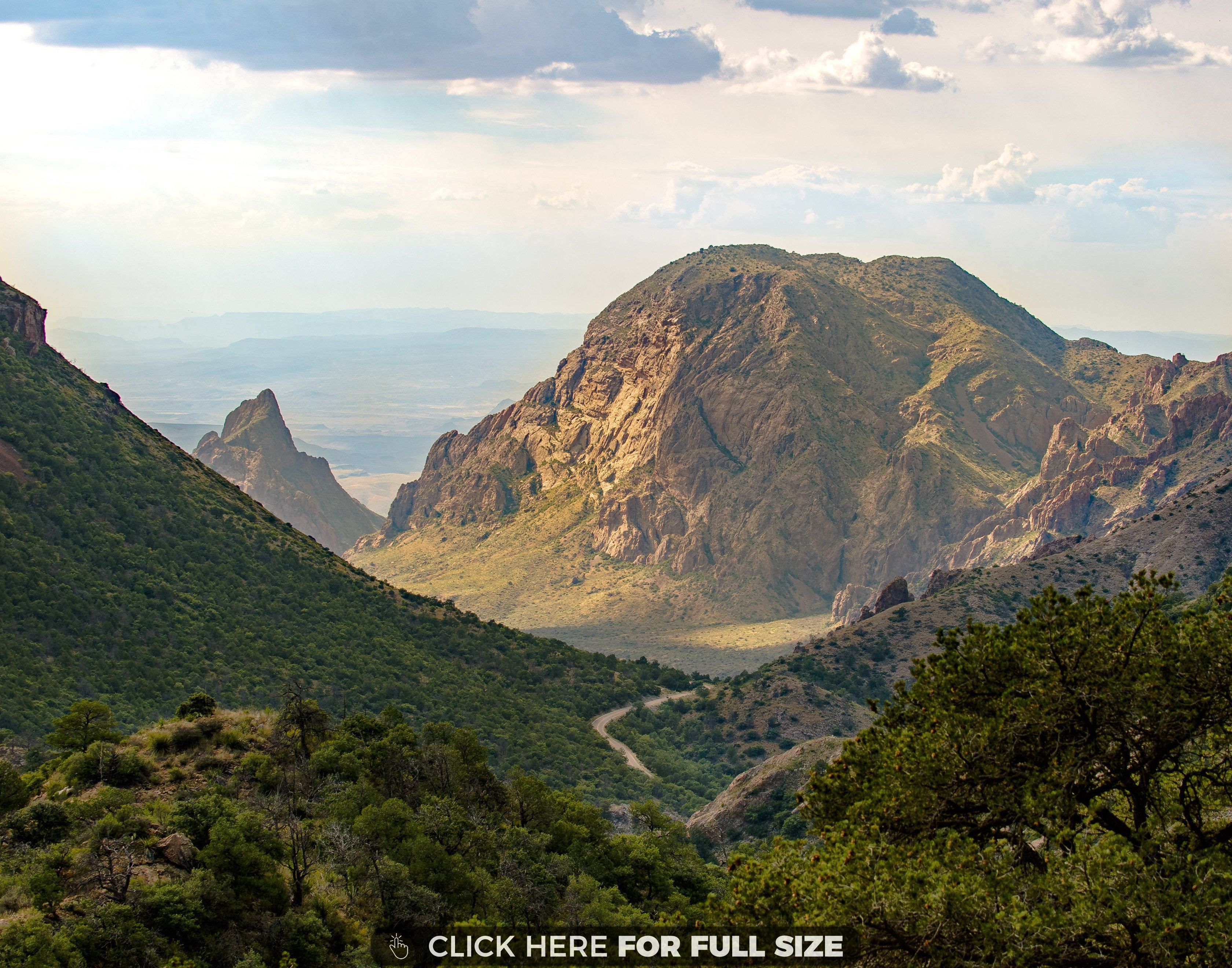 Overlooking Chisos Basin And The Window From Lost Mine Trail In
