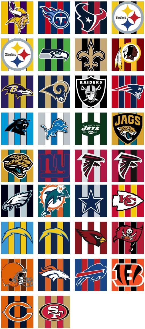 NFL Teams Thumbnails 508x1146
