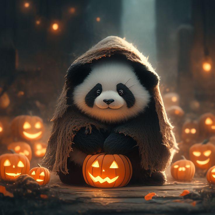 Panda Boo Crew Cute And Creepy Halloween Pandamonium In