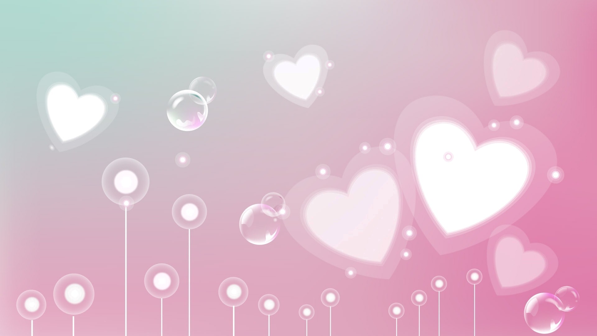 Beautiful Pink Heart Background HD Wallpaper