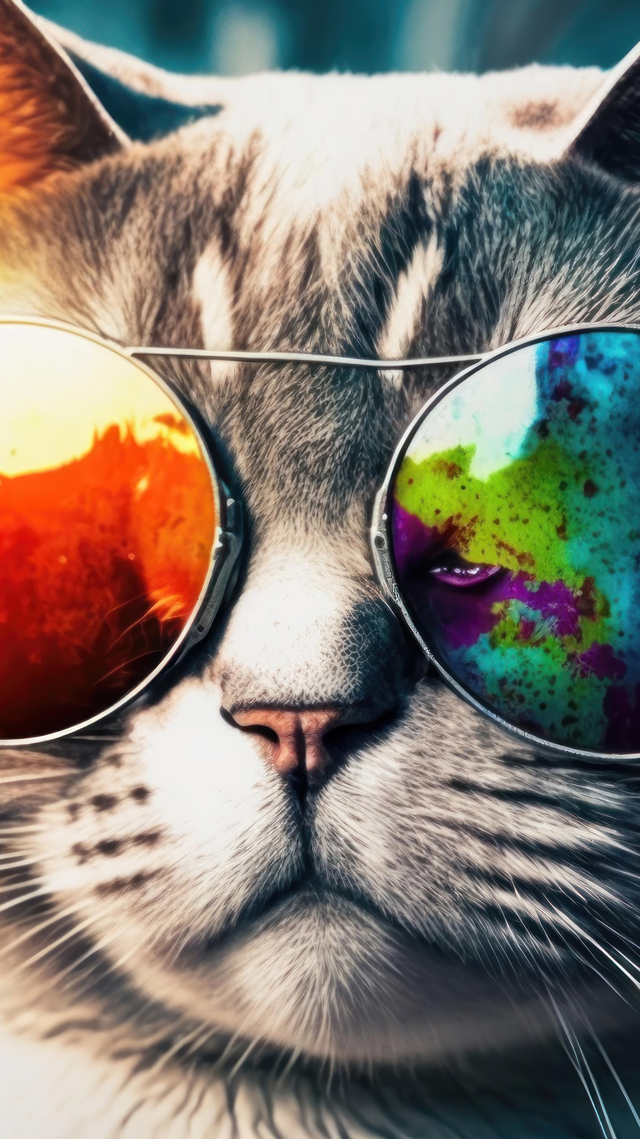 Cat Glasses Digital Art 4k Wallpaper iPhone HD Phone 7820i