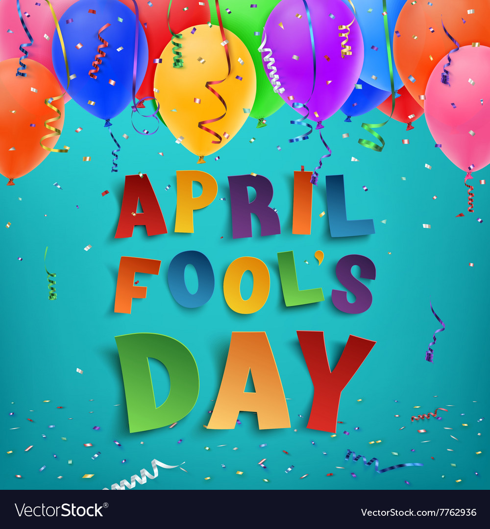 April Fools Day Background Royalty Vector Image