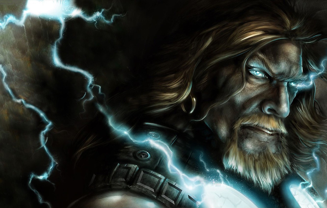 Wallpaper Fantasy Background Thor Lighting God Thunder