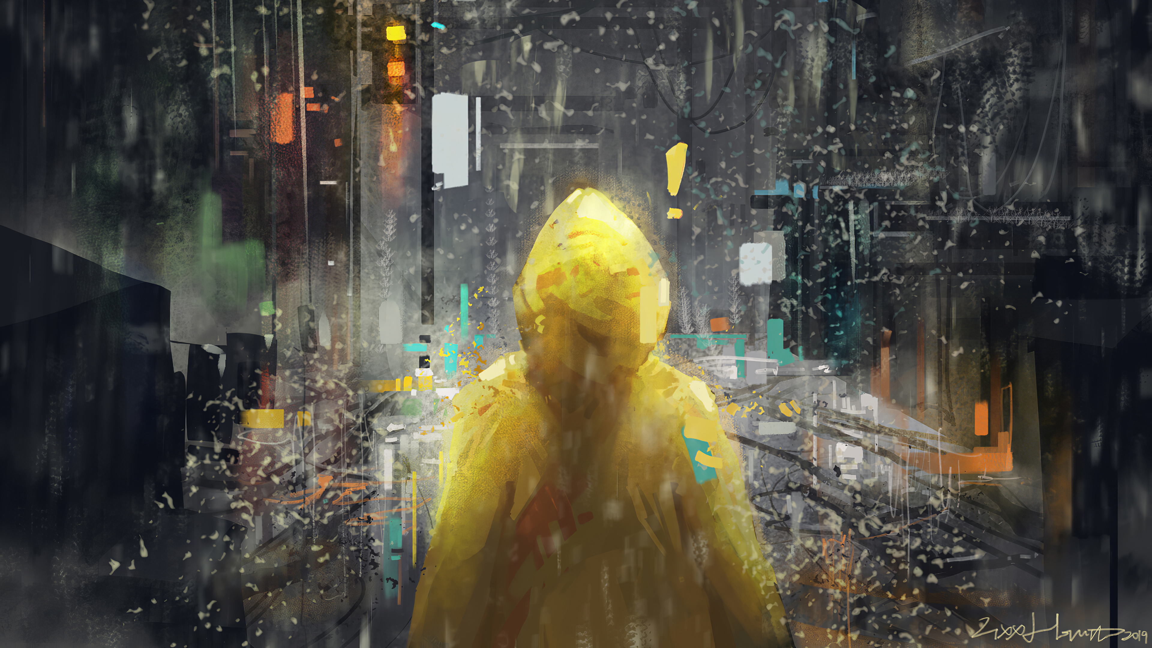 Artistic Rain 4k Ultra HD Wallpaper by Zixx H