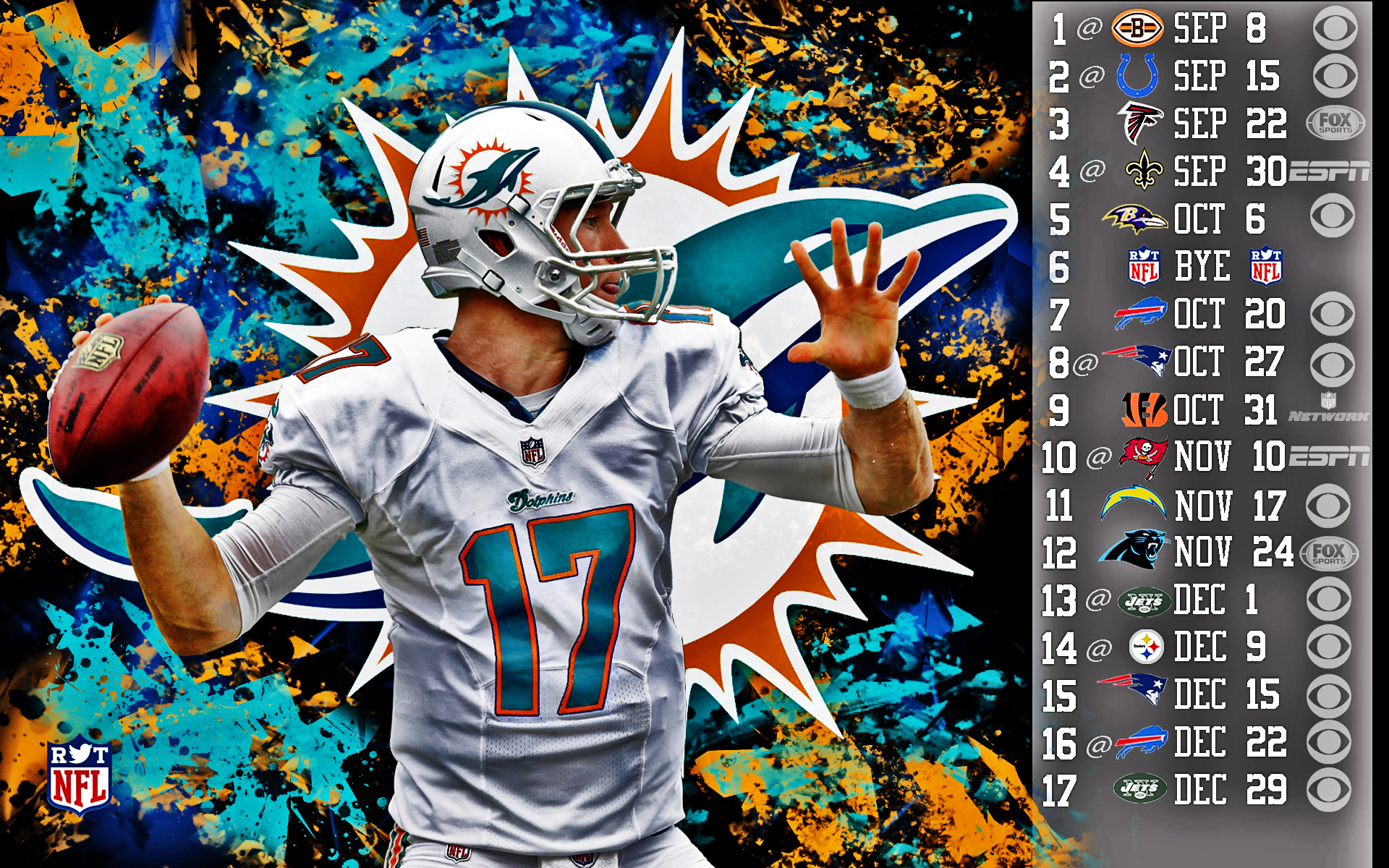 Miami Dolphins Football Nfl Wallpaper Background
