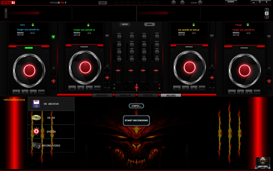 Virtual Dj Logo Wallpaper Skin Dragon Record For