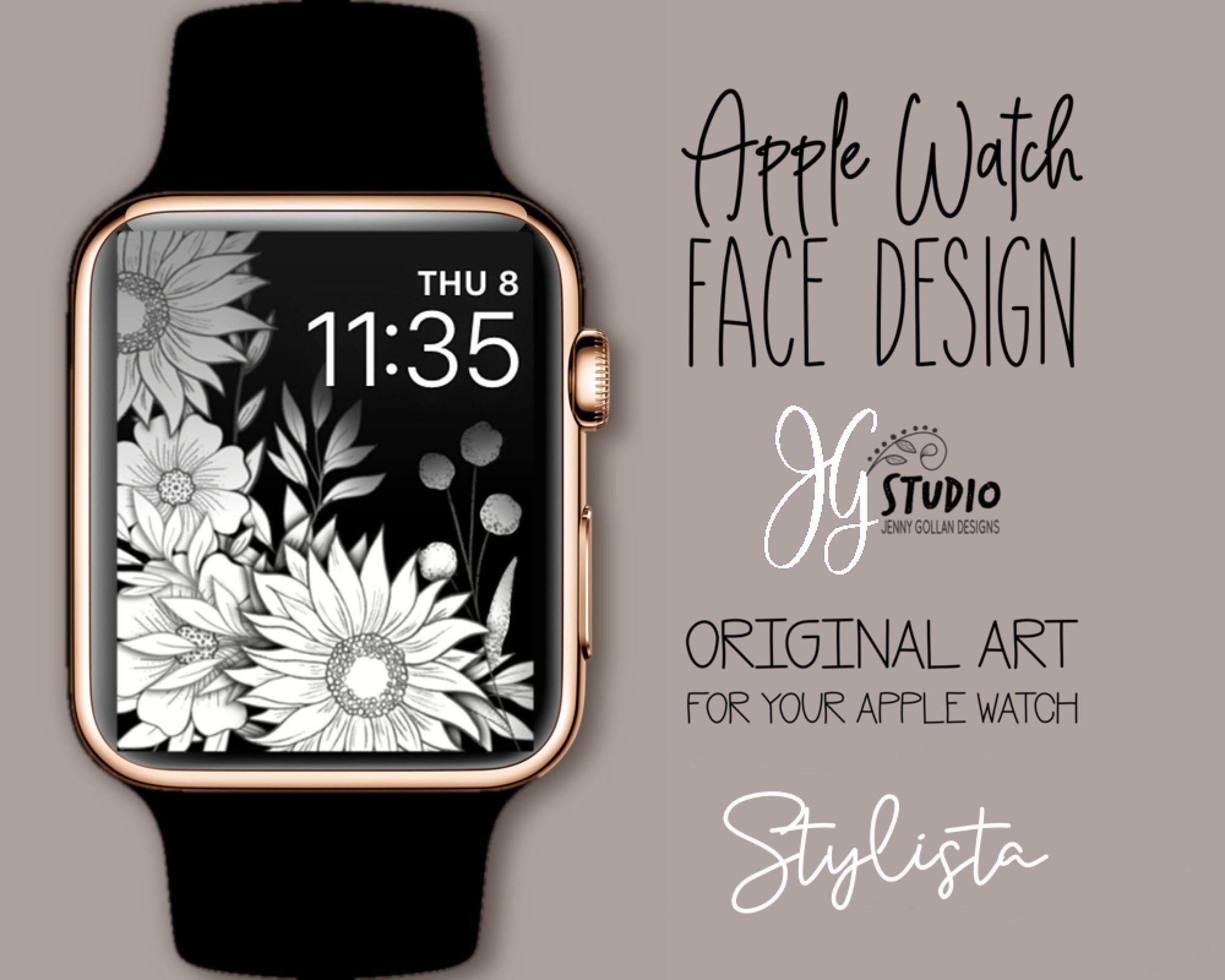 Apple Watch Wallpaper, White Flowers With Colored Center Apple Watch