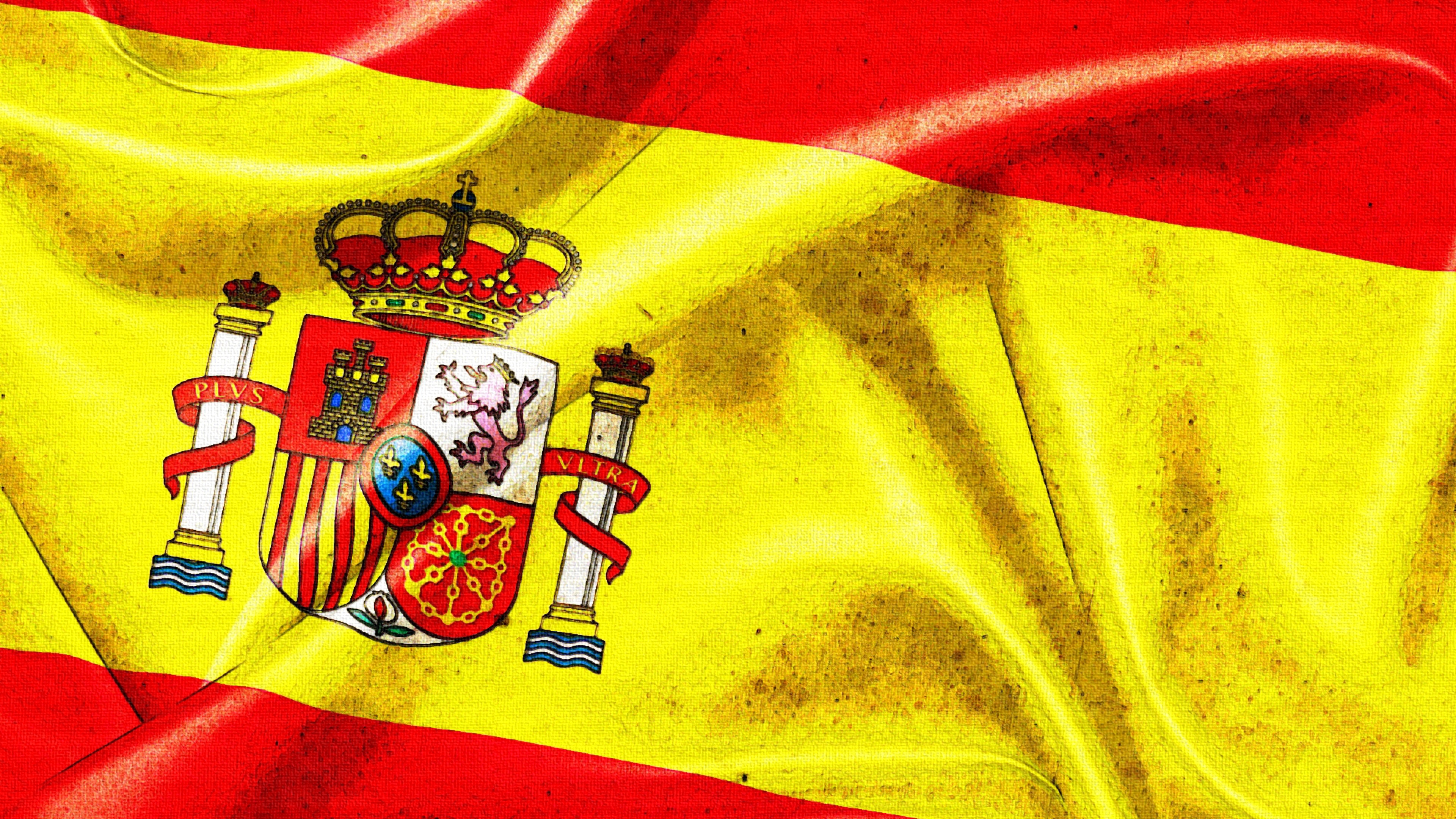 Spain Emblem Flag Wallpaper Background 4k Ultra