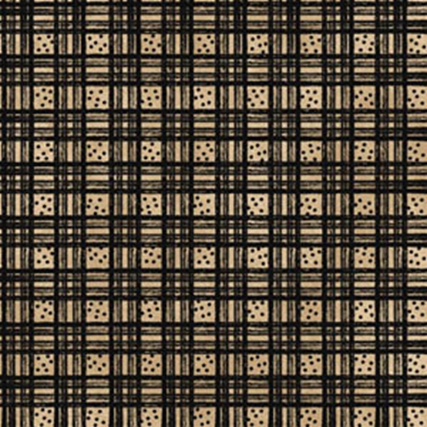 Home Fabric Dotted Plaid Tan Black With Background