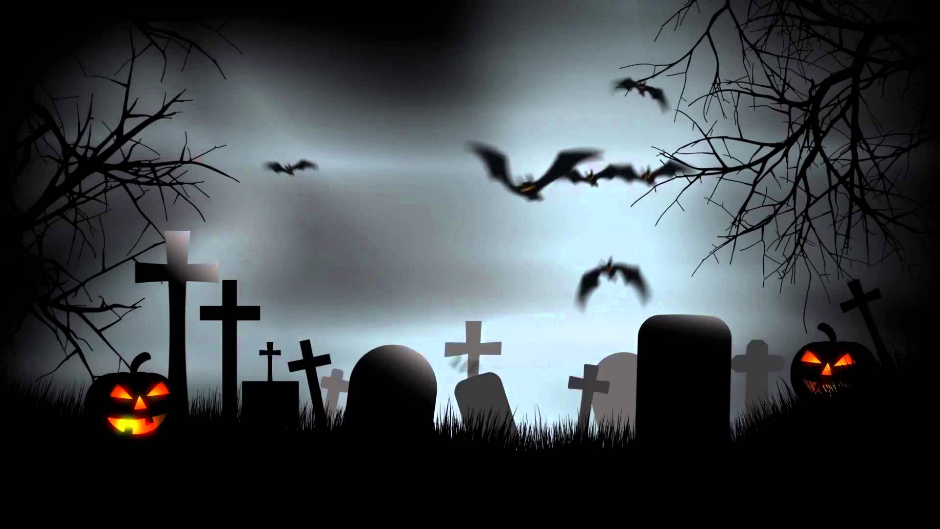 Halloween Graveyard Background After Effects Template Mp4