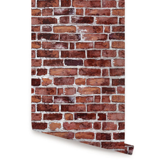 Free download Red Brick Self Adhesive Fabric Wallpaper Repositionable
