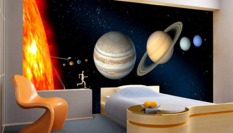 Free Download Bedroom Space Wall Murals Decorating Picture