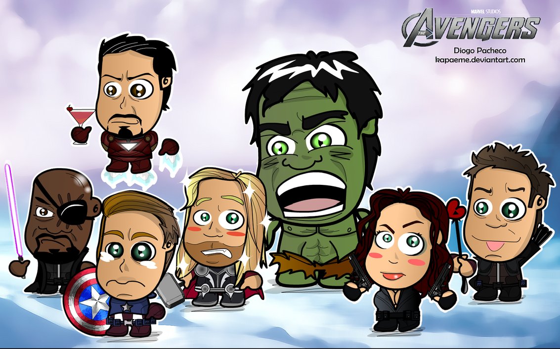 The Avengers Chibi Wallpaper By Kapaeme