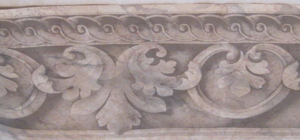 Victorian Architectural Scroll Leaf Wallpaper Border Eh99725 Grey Gray