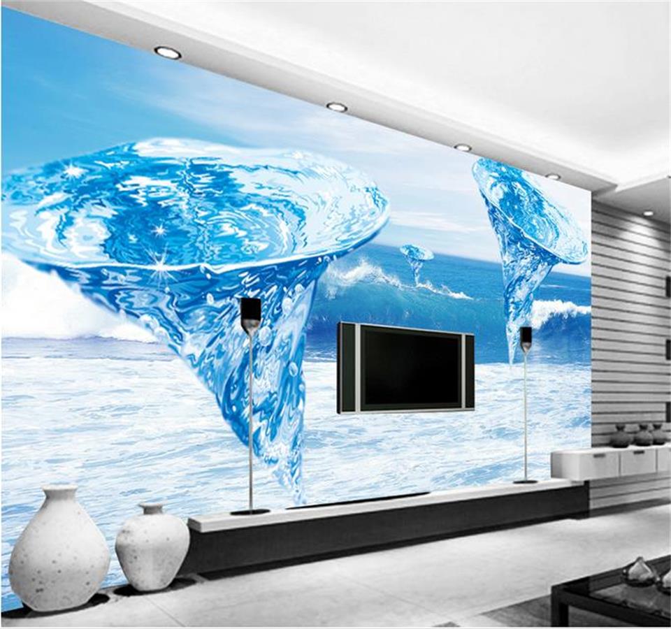 Custom Wallpaper Home Decor Room 3d Photo Mural Ocean Tornado