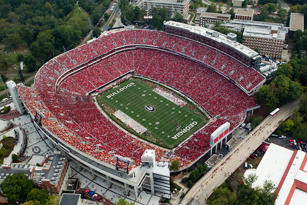 University Of Georgia Football Stadium Wele To Between