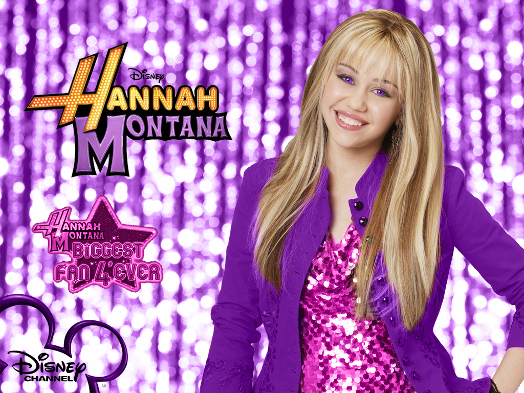 Hannah Montana Season 1 Purple Background wallpaper as a part of
