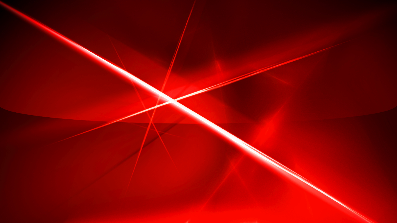 A vibrant red abstract wallpaper with intersecting lines of light creating a dynamic and energetic feel