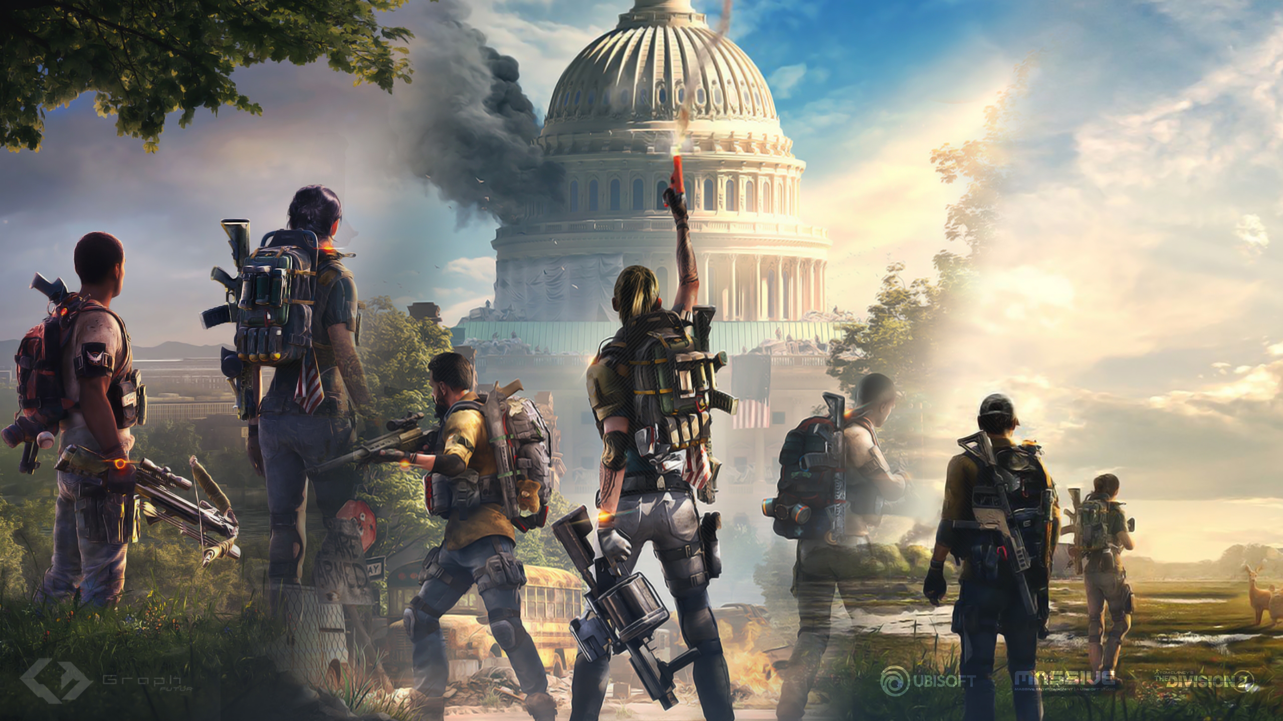 Download 2560x1440 Tom Clancys The Division 2 People Artwork 2560x1440