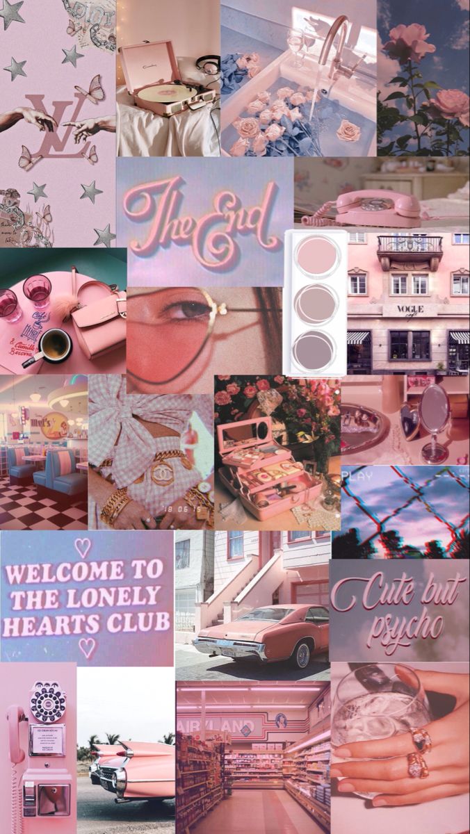 Aesthetic Moodboard Pink Collage Vintage Aestheticedits