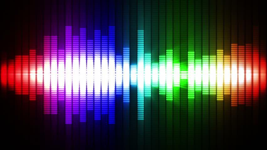 Audio Equalizer Background Music Control Levels Multicolored And
